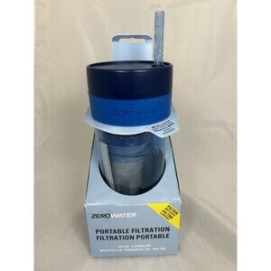 ZEROWATER 26oz Portable Filtration Tumbler 5 Stage Filter & Straw BPA Free